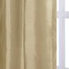 TWOPAGES 100% Dupioni Silk Biscuit Curtain with Back Tab Extra Long Room Darkening 120 Inch Long Privacy Protection Drape 50Wx120L for Bedroom, 1 Panel view 4
