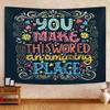 iTapnoom Inspirational Word Tapestry Wall Hanging for Teacher Students, You Make this World an Amazing Place Romantic Love Quote Design Wall Decor Tapestries for Classroom Office Dorm view 2