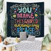 iTapnoom Inspirational Word Tapestry Wall Hanging for Teacher Students, You Make this World an Amazing Place Romantic Love Quote Design Wall Decor Tapestries for Classroom Office Dorm view 3