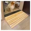 YJEUZCD Threshold Ramp for Garage, Patio Door Shed, Wooden Curb Ramp for Driveway Wheelchair Sidewalk, Custom Size(30x26x7cm) view 1