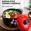 Ceramic Cooking Pot Leak Proof All-Natural Soup Pot Durable Round Stovetop Stew Pot Cookware with Lid, High Temperature Household Gas Stove Open Flame Clay Pot,Yellow 1,7.0L view 2