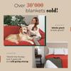 Callarome Waterproof Pet Blanket 80"x90" - Silent No-Crinkle Design with Soft Fleece for Bed Protection - Leakproof Dog Blanket for Couch - Reversible Reddish/Green view 4