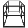ZQQLVOO TV Cabinet,Living Room Cabinet,Modern Tv Stand,Low Tv Stand,Enertainment Stand,Media Stand,Audio Rack,Suitable for Bedrooms, Living Rooms,Black with Tempered Glass 55.1"x15.7"x15.7" view 3