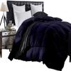 1 Piece Baffle Box Stitched Oversized King Plus 120 x 128 Comforter for Oversized King Plus Navy Blue Solid 100% Egyptian Cotton 600 GSM Fill Power All Season Lightweight view 1
