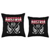 Austria Ice Hockey Fans Jersey Support Austrian Hockey Team Throw Pillow view 3