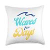 Blue Waves for Days - Surfer Girl, Boy | Surfing Board Throw Pillow view 1