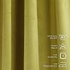 CASANEMA Extra Long Solid Luxury Matte Velvet Soft Curtain Yellow Single Panel Hanging Back Tap & Rod Pocket Home Dcor 5-25 Feet Custom Made Curtains -Made in Turkey Each(52"x84") view 4