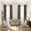 CASANEMA Extra Long Solid Luxury Matte Velvet Soft Curtain Khaki Single Panel Hanging Back Tap & Rod Pocket Home Dcor 5-25 Feet Custom Made Curtains -Made in Turkey Each(52"x84") view 1