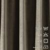 CASANEMA Extra Long Solid Luxury Matte Velvet Soft Curtain Khaki Single Panel Hanging Back Tap & Rod Pocket Home Dcor 5-25 Feet Custom Made Curtains -Made in Turkey Each(52"x84") view 4