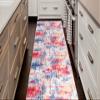 Custom Length, Slip Resistant Modern Abstract Carpet Runner Rug Mat for Entry Hallway Kitchen Laundry, Machine Washable, Light Weight, 31 inch x 34 feet view 3