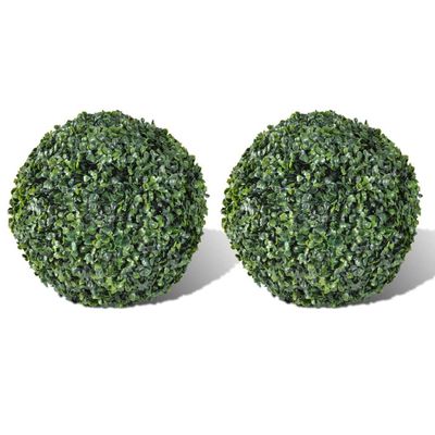 ZQQLVOO Artificial Plant Topiary Ball Faux Decorative Balls for Backyard, Balcony,Garden, Wedding and Home Dcor,Boxwood Ball Artificial Leaf Topiary Ball 10.6" 2 pcs