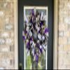 Beautiful Purple Lavender Black Polka Dot Halloween/Fall Front Door Wreath, Porch Patio Yard Prop, Indoor Outdoor Decoration, Handmade Fall Home Decor view 4