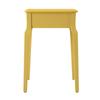 Aesthetic Yellow Nightstand with Drawer 24'' H X 15.75'' W X 19'' D Size, Leggy Design, Stylish Scalloped Skirt, Nickel Knob-Adorned Drawer | All Season Pretty Solid Lemon Shade, Highly Durable view 3