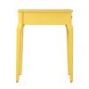 Aesthetic Yellow Nightstand with Drawer 24'' H X 15.75'' W X 19'' D Size, Leggy Design, Stylish Scalloped Skirt, Nickel Knob-Adorned Drawer | All Season Pretty Solid Lemon Shade, Highly Durable view 4