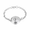 SHEIL Free Pads 30mm Round Essential Oil Diffuser Pendant with 8 Inch Link Chain Bracelet for Women and Men view 1