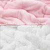 Alomidds Weighted Blanket Queen Size 15lbs 60x80 inches, Sherpa Weighted Blankets for Adults,Fluffy Warm Sherpa & Cozy Soft Flannel Thick Heavy Blanket for All-Season with Glass Beads, Pink view 2