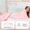 Alomidds Weighted Blanket Queen Size 15lbs 60x80 inches, Sherpa Weighted Blankets for Adults,Fluffy Warm Sherpa & Cozy Soft Flannel Thick Heavy Blanket for All-Season with Glass Beads, Pink view 3