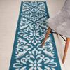 Custom Length, Non Slip Modern Mahal Carpet Runner Rug Mat for Entry Hallway Kitchen Laundry, 26 inch x 40 feet, Blue view 1