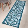 Custom Length, Non Slip Modern Mahal Carpet Runner Rug Mat for Entry Hallway Kitchen Laundry, 26 inch x 40 feet, Blue view 2
