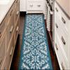Custom Length, Non Slip Modern Mahal Carpet Runner Rug Mat for Entry Hallway Kitchen Laundry, 26 inch x 40 feet, Blue view 3