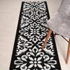 Custom Length, Non Slip Modern Mahal Carpet Runner Rug Mat for Entry Hallway Kitchen Laundry, 26 inch x 40 feet, Black & Silver Grey view 1