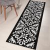 Custom Length, Non Slip Modern Mahal Carpet Runner Rug Mat for Entry Hallway Kitchen Laundry, 26 inch x 40 feet, Black & Silver Grey view 2
