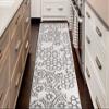 Custom Length, Non Slip Modern Abstract Carpet Runner Rug Mat for Entry Hallway Kitchen Laundry, 26 inch x 40 feet, Silver view 3