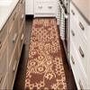 Custom Length, Non Slip Modern Abstract Carpet Runner Rug Mat for Entry Hallway Kitchen Laundry, 26 inch x 40 feet, Brown view 3