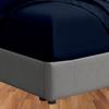 100% Cotton King Fitted Sheet, Long - Staple Combed Pure Natural Cotton Sheet, Soft & Silky Sateen Weave (Navy Blue,King Fitted) view 1