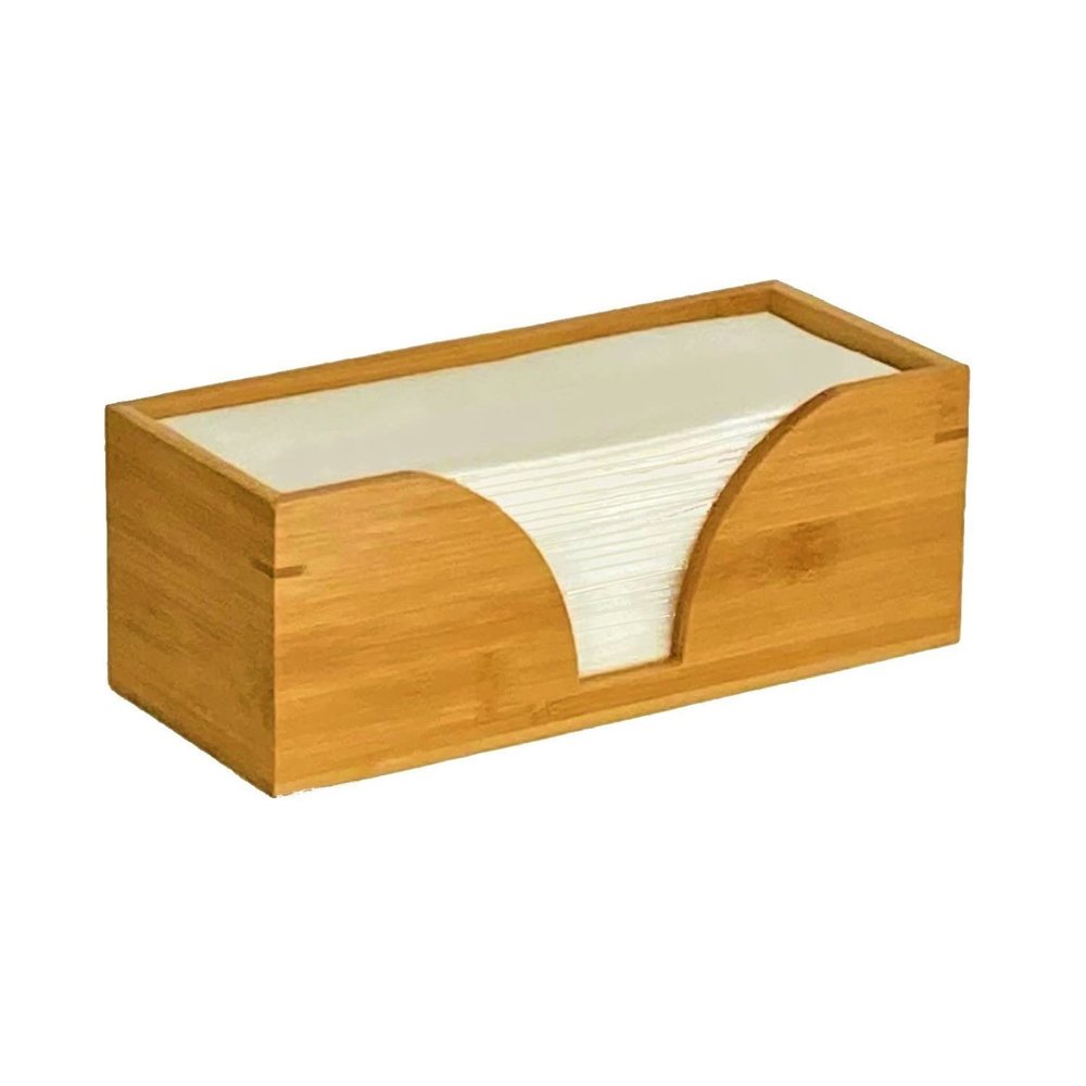 Natural Bamboo Countertop Multifold Paper Towel Holder by Kitchen Noble
