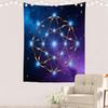 Batmerry Mysterious Universe Tapestry, Cube Flower of Life Sign Neon Space Wall Art Hanging Decoration Polyester Fiber White Ruffled Around for Dorm Room Bedroom Living Room, 59.1x39.4 inches view 1