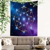 Batmerry Mysterious Universe Tapestry, Cube Flower of Life Sign Neon Space Wall Art Hanging Decoration Polyester Fiber White Ruffled Around for Dorm Room Bedroom Living Room, 59.1x39.4 inches view 3