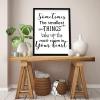 Country Style 16x20in Framed Wood Sign with Classic Quotes Sometimes the Smallest Things Take Up the Most Room in Your Heart Wall Mounted Black Frame Wooden Plaque for Farmhouse Porch Wall Decor view 3