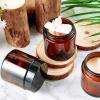 4oz Jars with Lids, Hoa Kinh 12 Pack Amber Glass Jars with Lids Empty Cosmetic Containers Round Airtight Glass Jar with Inner Liners and black Lid for Storing Lotions, Powders, and Ointments view 2