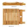 MOUYAT 2 Pack 12 Inch Bamboo Folding Stool, Foldable Foot Step Stool, Natural Bamboo Shower Bench Seat Toilet Stool for Bathroom Showers, Saunas, Fishing, 11 x 11 x 12.6 Inch view 3