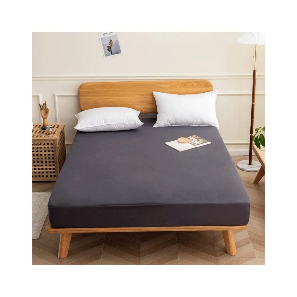 100% Waterproof Mattress Protector Mattress Cover Microfiber Fabric Cooling Mattress Pad Cover Soft 9.84'' Deep Pocket Single Twin Small Double Queen Super King (Color : Gray A, Size : 90x200+25cm)