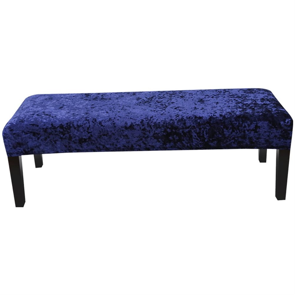 Stretch Bench Covers for Dining Room 1/2 Pack Velvet Upholstered Bench Slipcover Home Decor Removable Washable Bench Seat Protector Cover for Living Room, Bedroom, Kitchen