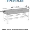 Stretch Bench Covers for Dining Room 1/2 Pack Velvet Upholstered Bench Slipcover Home Decor Removable Washable Bench Seat Protector Cover for Living Room, Bedroom, Kitchen view 3