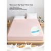 100% Waterproof Mattress Protector Cotton Mattress Pad Cover Quilted Fitted with Deep Pocket up to 11.81" Depth Single Twin Small Double Queen Super King (Color : Pink, Size : 180x200+30cm) view 2