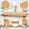 Bamboo Stovetop Cover&Countertop Cutting Board with Adjustable Legs, Dual-purpose Chopping Board for Electric Stove Burner, Workspace Block Cover for RV Camping Camper Gas view 3