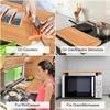 Bamboo Stovetop Cover&Countertop Cutting Board with Adjustable Legs, Dual-purpose Chopping Board for Electric Stove Burner, Workspace Block Cover for RV Camping Camper Gas view 4