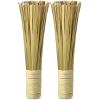 2 Pcs 12 Inches Bamboo Wok Brush Bamboo Kitchen Cleaning Brush Pot Scraper Scrubber Dish Pan for Cooking Skillet Grill Utensils Scrubbing view 1