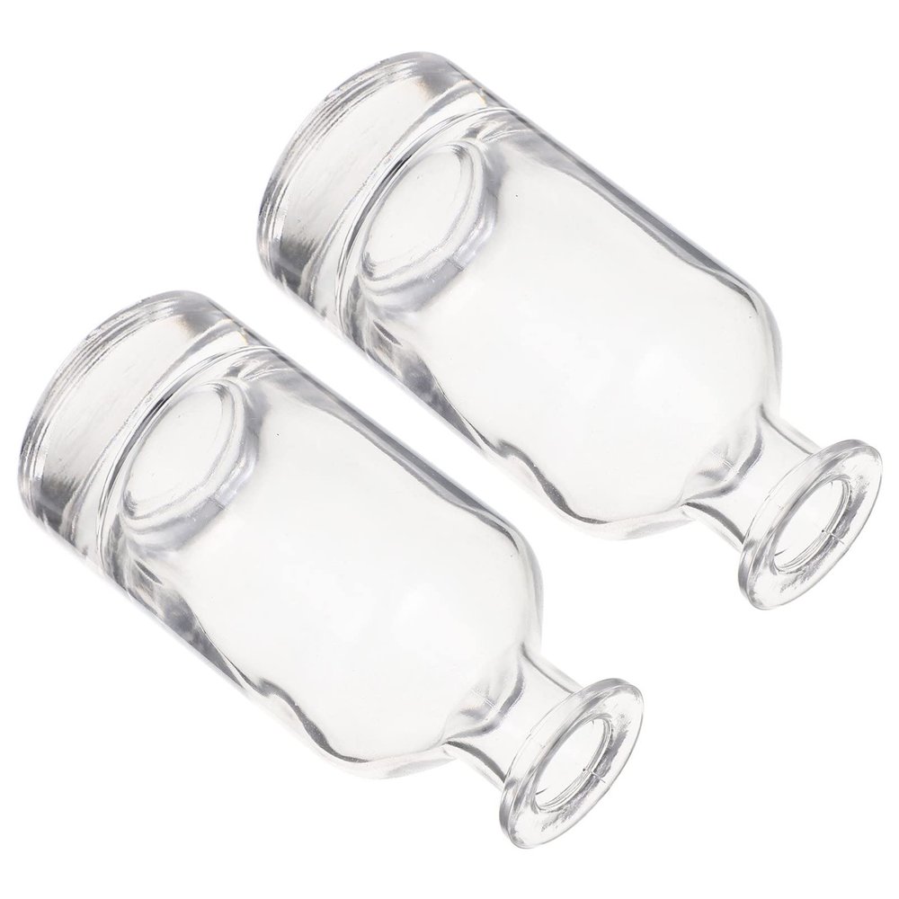 Hemoton 2pcs Glass Flower Vase Decorative Plant Container for for Hydroponic Flowers Smooth Edges Chic Centerpiece Decor