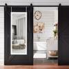 NeuType 47"x16" Over The Door Full Length Mirror, Wall Mount, White view 2