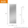 NeuType 47"x16" Over The Door Full Length Mirror, Wall Mount, White view 3
