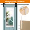 NeuType 47"x16" Over The Door Full Length Mirror, Wall Mount, White view 4