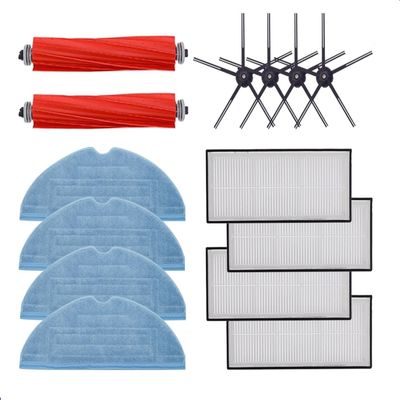 CRNVR Accessories Compatible with XiaoMi Roborock S7 S70 S75 S7Max S7Max Main Roll Brush Mop Rag Hepa Filter Side Brush Vacuum Cleaner Spare Parts (Color : Light Grey)