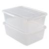 Bblina 16 Quarts Clear Storage Container with Lid, Plastic Shoe Box Latch Boxes set of 2 view 1