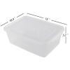 Bblina 4-pack Clear Plastic Latching Storage Box Tote Bins with Lids, 14 Quarts view 2