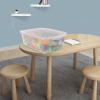 Bblina 4-pack Clear Plastic Latching Storage Box Tote Bins with Lids, 14 Quarts view 4